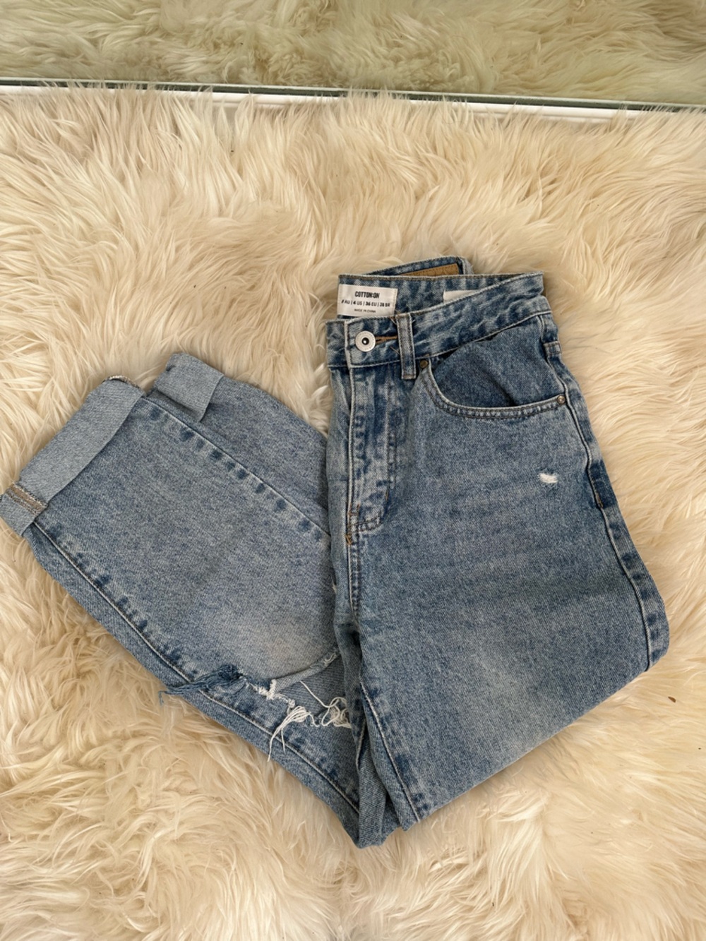 Cotton On Women's Medium Wash Straight-Leg Jeans